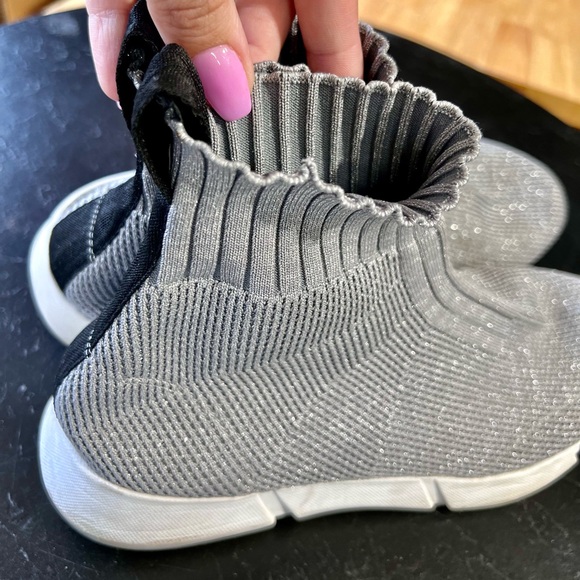 Silver Sparkle Sock Slip On Sneakers. Size 9 shoes. BP brand. Super comfortable - Picture 6 of 17